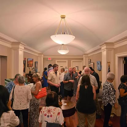 Guests at a Greater Irmo Art Guild gallery reception
